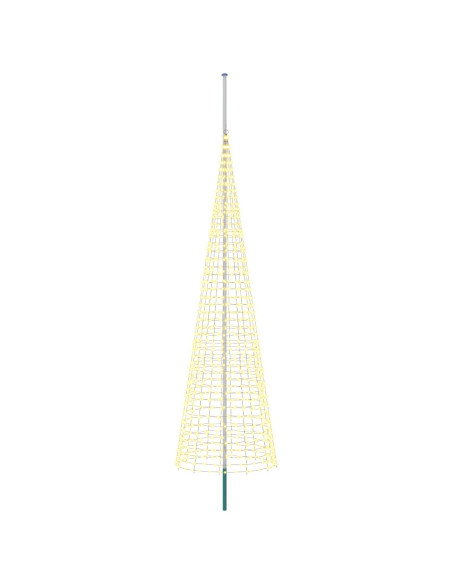 Luci per albero di Natale con picchetti e asta per bandiera