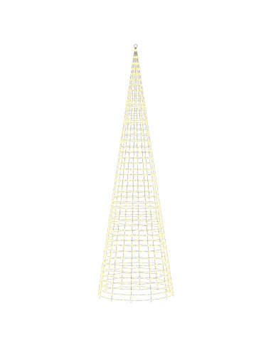 Luci per albero di Natale con picchetti e asta per bandiera