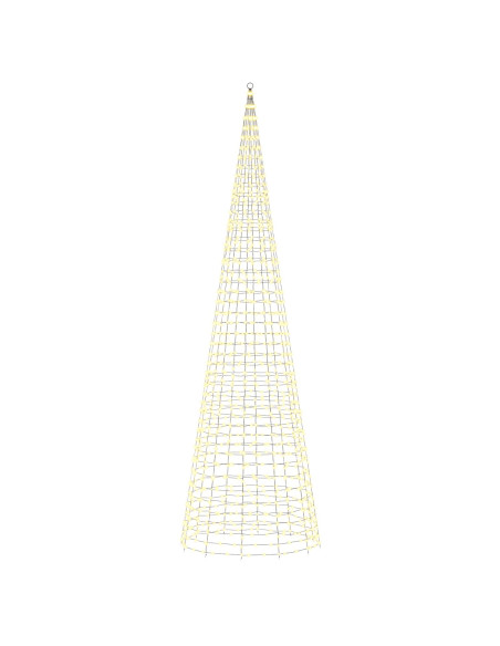 Luci per albero di Natale con picchetti e asta per bandiera