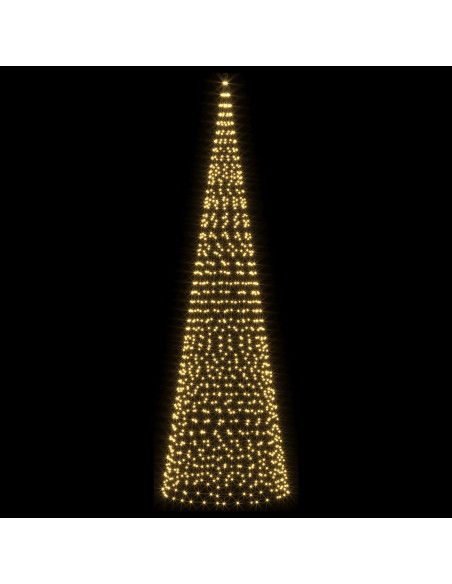 Luci per albero di Natale con picchetti e asta per bandiera