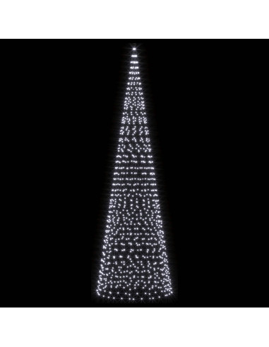 Luci per albero di Natale con picchetti e asta per bandiera