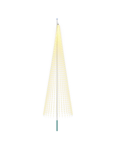 Luci per albero di Natale con picchetti e asta per bandiera