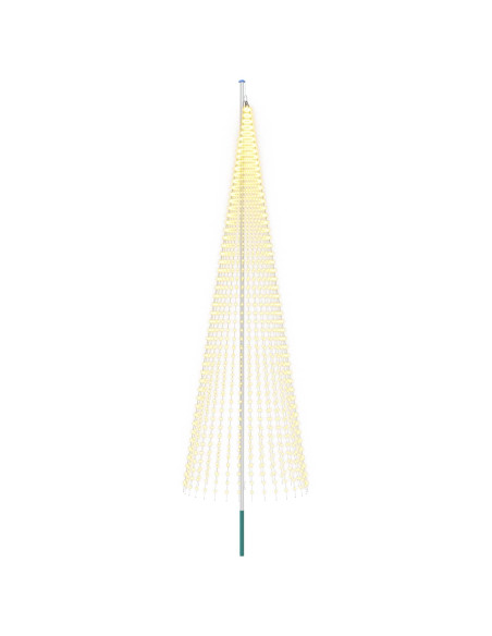Luci per albero di Natale con picchetti e asta per bandiera