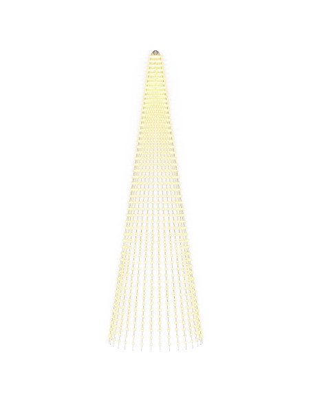 Luci per albero di Natale con picchetti e asta per bandiera