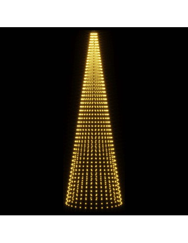 Luci per albero di Natale con picchetti e asta per bandiera