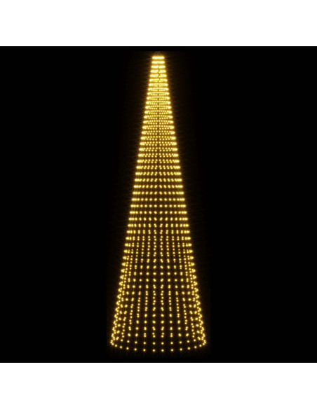 Luci per albero di Natale con picchetti e asta per bandiera