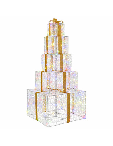 Pacchi regalo di Natale impilabili con LED 250 LED Multicolore
