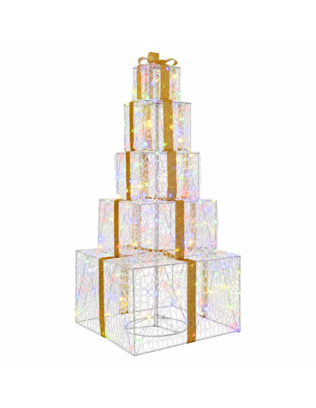 Pacchi regalo di Natale impilabili con LED 250 LED Multicolore