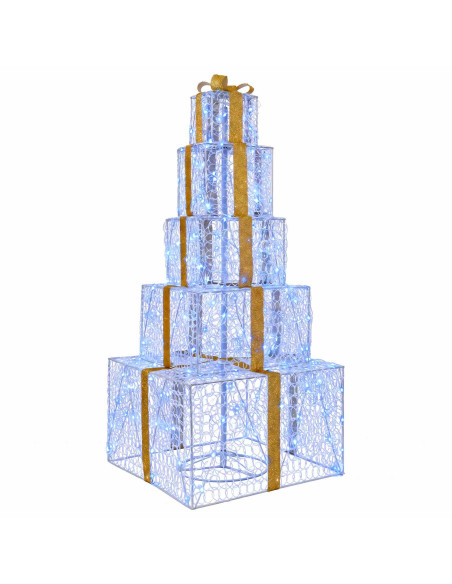 Pacchi regalo di Natale impilabili con LED 250 LED Blu