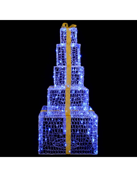 Pacchi regalo di Natale impilabili con LED 250 LED Blu