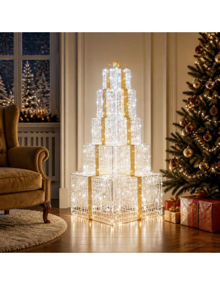 Pacchi regalo di Natale impilabili con LED 250 LED