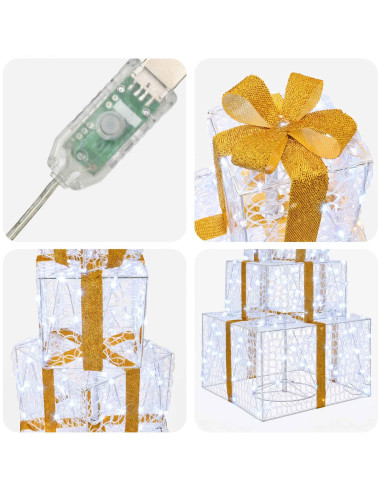 Pacchi regalo di Natale impilabili con LED 250 LED