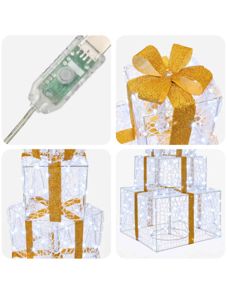 Pacchi regalo di Natale impilabili con LED 250 LED