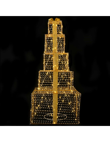 Pacchi regalo di Natale impilabili con LED 250 LED Bianco caldo