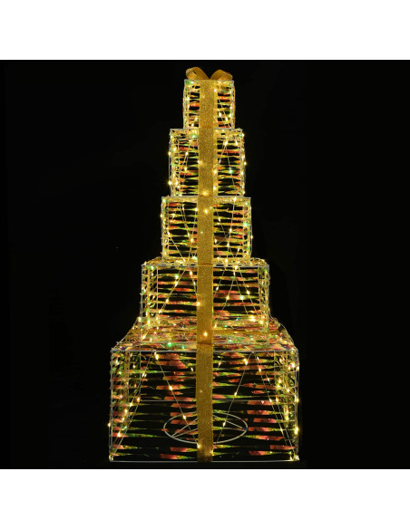 Pacchi regalo di Natale impilabili con LED 250 LED Bianco caldo