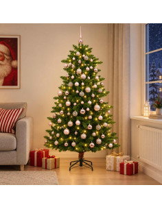 Albero di Natale Artificiale con Palline 240 cm 300 LED