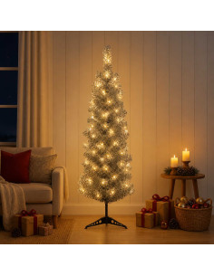 Albero di Natale Artificiale Sottile 150 cm 150 LED