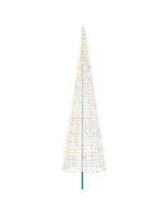 Luci per albero di Natale con picchetti e asta per bandiera 2
