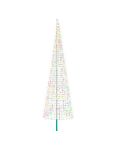 Luci per albero di Natale con picchetti e asta per bandiera