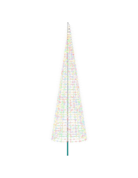 Luci per albero di Natale con picchetti e asta per bandiera