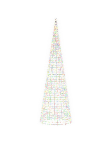 Luci per albero di Natale con picchetti e asta per bandiera