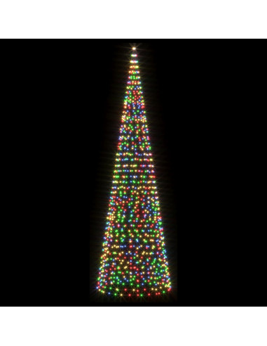 Luci per albero di Natale con picchetti e asta per bandiera