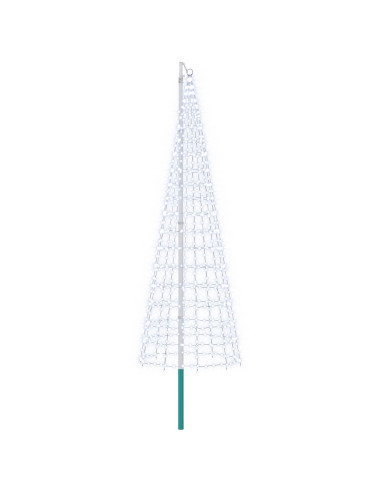 Luci per albero di Natale con picchetti e asta per bandiera