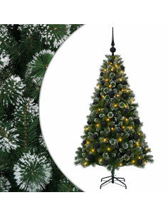 Albero di Natale artificiale con palline 150 cm 150 LED 2