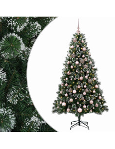 Albero di Natale artificiale con pallina 180 cm 300 LED 2