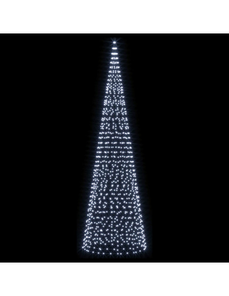 Luci per albero di Natale con picchetti e asta per bandiera