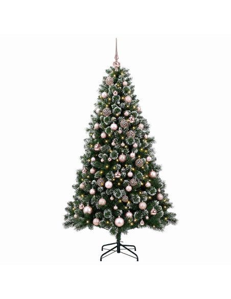 Albero di Natale artificiale con pallina 180 cm 300 LED