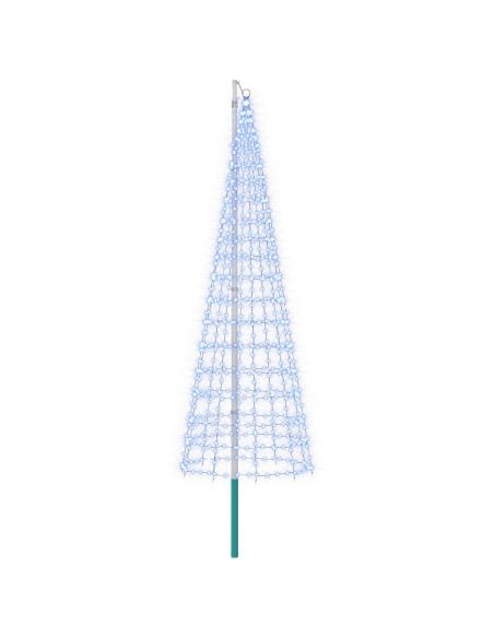 Luci per albero di Natale con picchetti e asta per bandiera