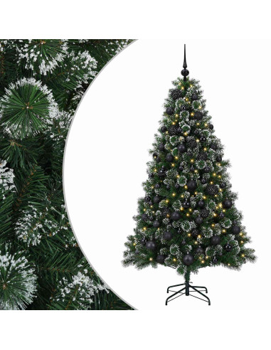 Albero di Natale Artificiale con Palline 180 cm 300 LED