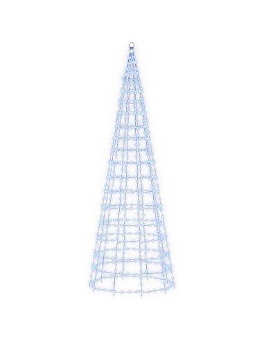 Luci per albero di Natale con picchetti e asta per bandiera