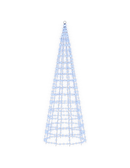 Luci per albero di Natale con picchetti e asta per bandiera