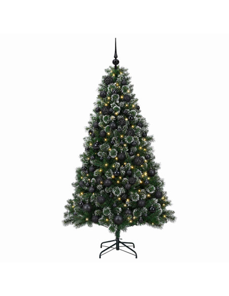 Albero di Natale Artificiale con Palline 180 cm 300 LED