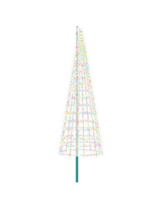 Luci per albero di Natale con picchetti e asta per bandiera 2