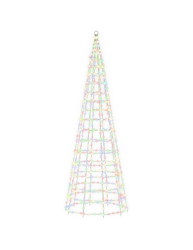 Luci per albero di Natale con picchetti e asta per bandiera