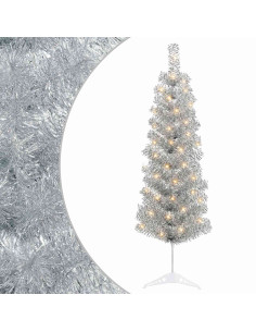 Albero di Natale Artificiale Sottile 150 cm 150 LED 2