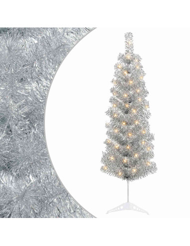 Albero di Natale Artificiale Sottile 150 cm 150 LED