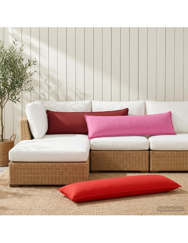 Cuscino con cuscino HOUTEN Rosso Vino 40 x 145 cm Poliestere