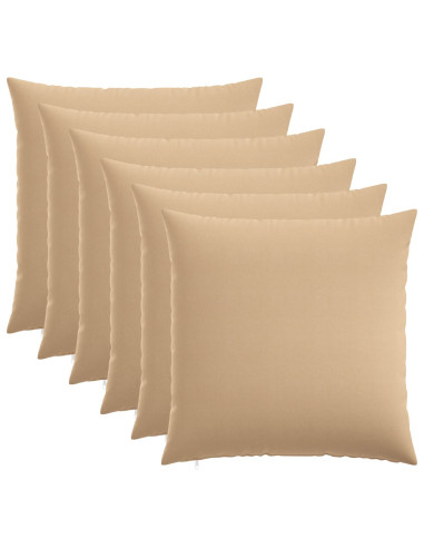 Federa 6 pz HEERLEN Crema 80 x 80 cm Tessuto