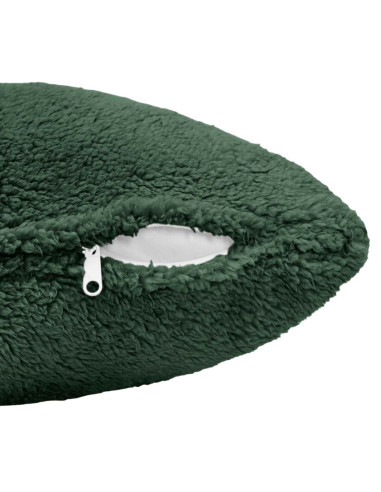 Federa 2 pcs HEERLEN Verde Scuro 70 x 70 cm Bouclé