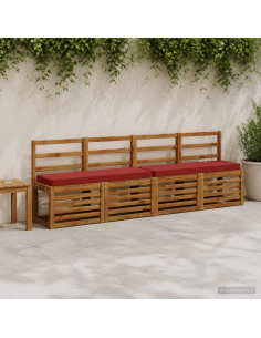 Cuscini per Panchina a 2 Pezzi VUGHT 2 pcs 100% Poliestere
