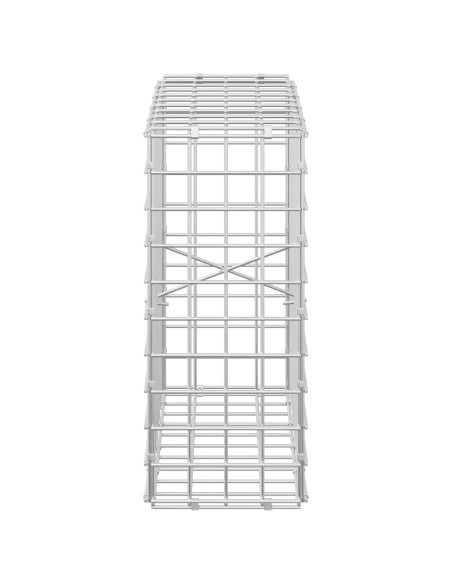 Gabione con filo da 5 mm e rete da 5x5 cm 50x20x50 cm