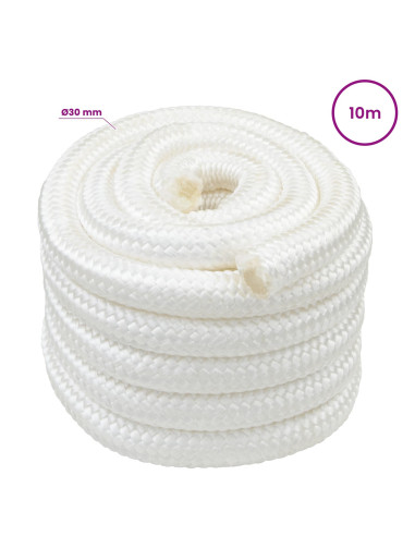 Corda multiuso 30 mm 10 m Bianco PP 5400 kg Carico massimo