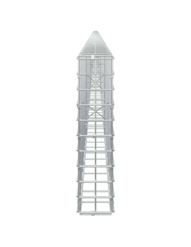 Gabione con filo da 5 mm e rete da 5x5 cm 550x10x50 cm
