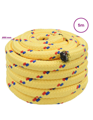 Corda multiuso 50 mm 5 m Giallo PP 15000 kg Carico massimo