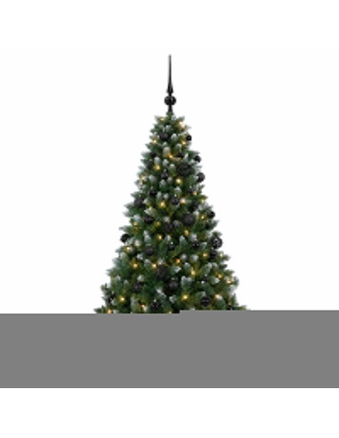 Albero di Natale Artificiale con Palline 150 cm 150 LED