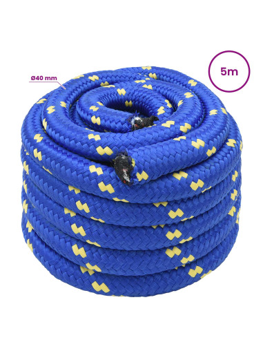 Corda multiuso 40 mm 5 m Blu PP 9600 kg Carico massimo